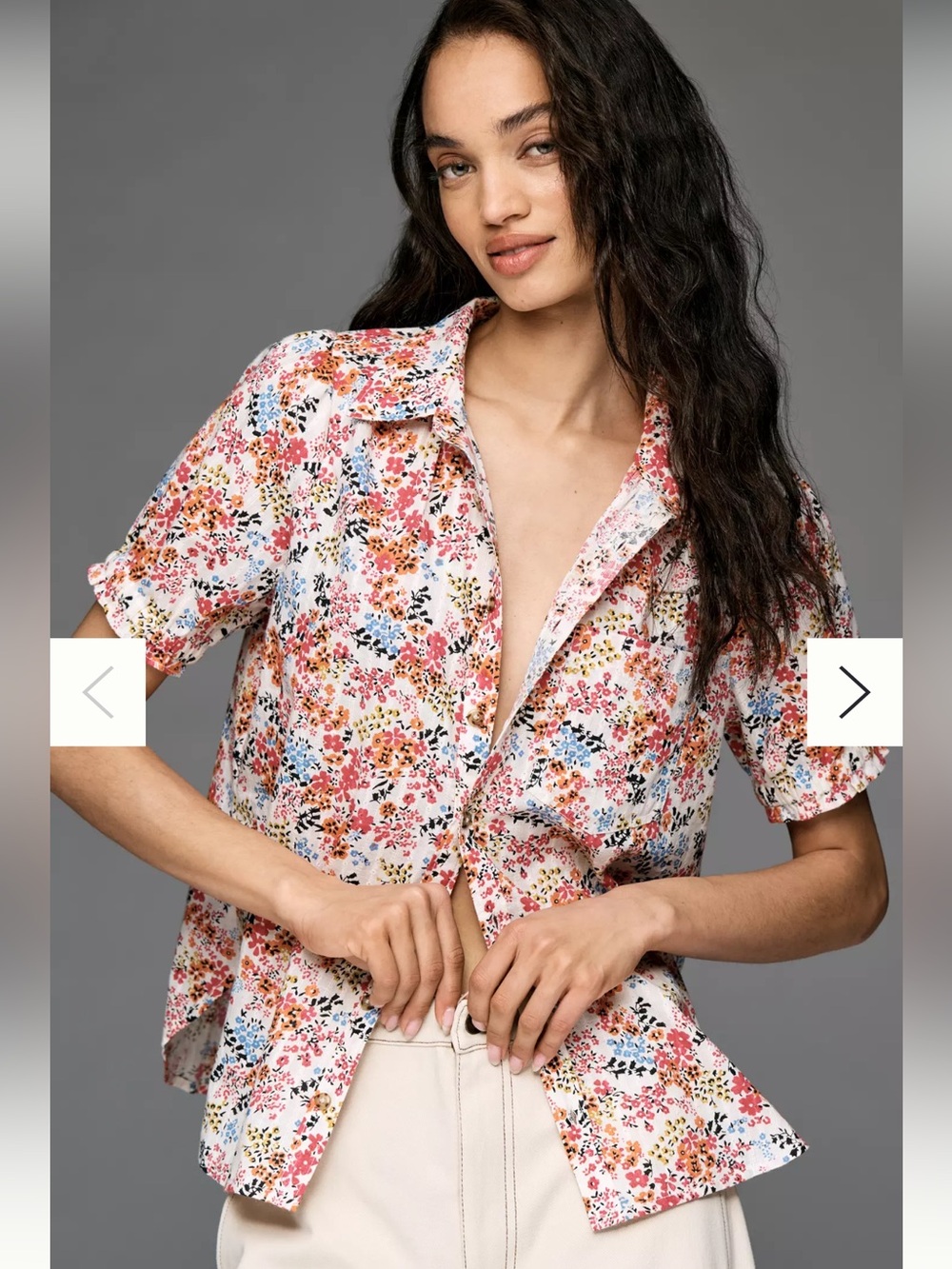 The Aly Puff-Sleeve Blouse by Pilcro